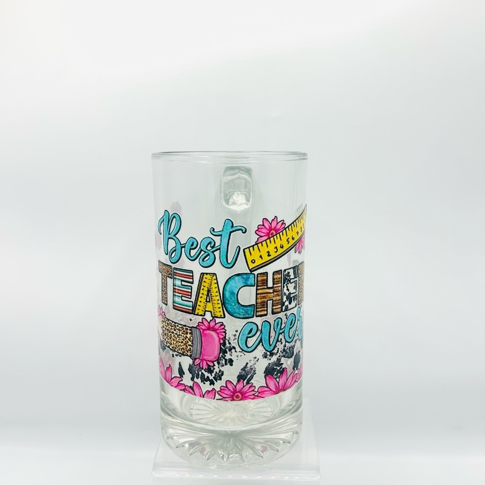 Best Teacher Ever Glass Mug